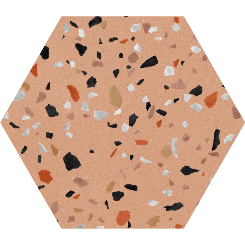 ABSTRACT CAMEL HEXAGON MAT 20X24 (P.69027)