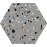 ABSTRACT GRAY HEXAGON MAT 20X24 (P.69031)