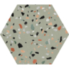ABSTRACT SALVIA HEXAGON MAT 20X24 (P.69035)