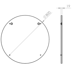 LUSTRO OKRĄGŁE 80 ELITA 166831 / RE066831000010