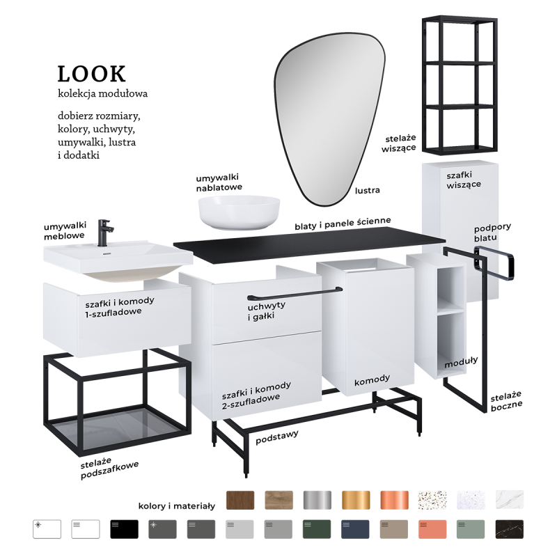 SZAFKA LOOK 60 2S WHITE HG ELITA 167077 / RE010601028060