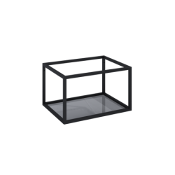 STELAŻ PODSZAFKOWY 60 BLACK MATT Z PÓŁKĄ SZKLANĄ ELITA 167665 / RE150600107160