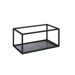 STELAŻ PODSZAFKOWY 80 BLACK MATT Z PÓŁKĄ SZKLANĄ ELITA 167666 / RE150800107160