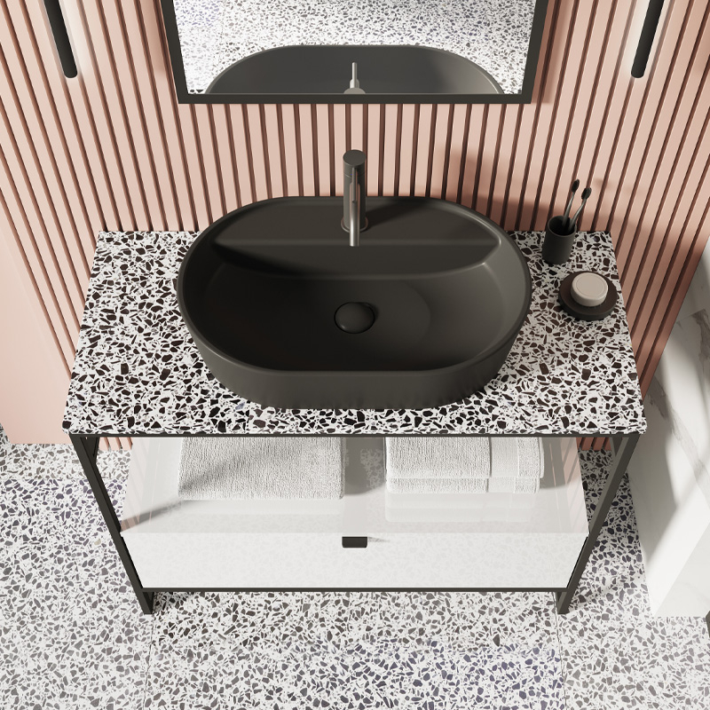 UMYWALKA NABLATOWA BABETTE 62x41 BLACK MAT ELITA 145101 / RE040620017160