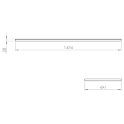 BLAT MDF 140(70+70)/49,4/2,8 DĄB CLASSIC PCV ELITA 167693 / RE05140012S780