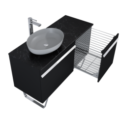 SZAFKA MOODY 70 1S+1S BLACK MATT ELITA 167685 / RE010700037160