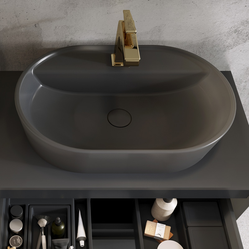 KOREK UMYWALKOWY KLIK-KLAK ANTHRACITE MATT ELITA 167957 / RE090000016010