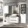 STELAŻ WISZĄCY 40/80 BLACK MATT Z PÓŁKAMI SZKLANYMI ELITA 168186 / RE150401107160