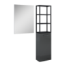 STELAŻ WISZĄCY 40/80 BLACK MATT Z PÓŁKAMI SZKLANYMI ELITA 168186 / RE150401107160