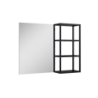 STELAŻ WISZĄCY 40/80 BLACK MATT Z PÓŁKAMI SZKLANYMI ELITA 168186 / RE150401107160