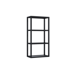 STELAŻ WISZĄCY 40/80 BLACK MATT Z PÓŁKAMI SZKLANYMI ELITA 168186 / RE150401107160