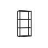 STELAŻ WISZĄCY 40/80 BLACK MATT Z PÓŁKAMI SZKLANYMI ELITA 168186 / RE150401107160