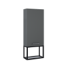 STELAŻ WISZĄCY 40/28 BLACK MATT Z PÓŁKAMI SZKLANYMI ELITA 168188 / RE150400107160