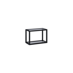 STELAŻ WISZĄCY 40/28 BLACK MATT Z PÓŁKAMI SZKLANYMI ELITA 168188 / RE150400107160