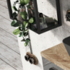 STELAŻ WISZĄCY 40/28 BLACK MATT Z PÓŁKAMI SZKLANYMI ELITA 168188 / RE150400107160