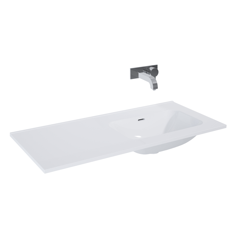 UMYWALKA SKAPPA 100 BEZ OTWORU PRAWA (40+60), CERAMICZNA WHITE HG ELITA 146035 / RE041002068060