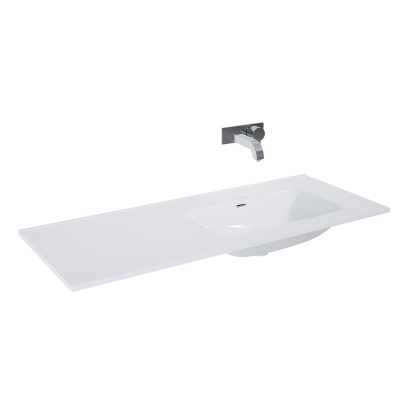 UMYWALKA SKAPPA 120 BEZ OTWORU PRAWA (40+80), CERAMICZNA WHITE HG ELITA 146037 / RE041202168060