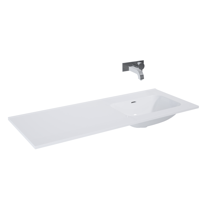 UMYWALKA SKAPPA 120 BEZ OTWORU PRAWA (60+60), CERAMICZNA WHITE HG ELITA 146039 / RE041202068060