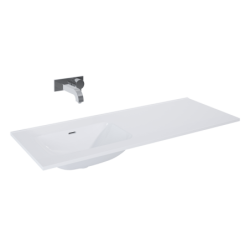 UMYWALKA SKAPPA 120 BEZ OTWORU LEWA (60+60), CERAMICZNA WHITE HG ELITA 146040 / RE041201068060