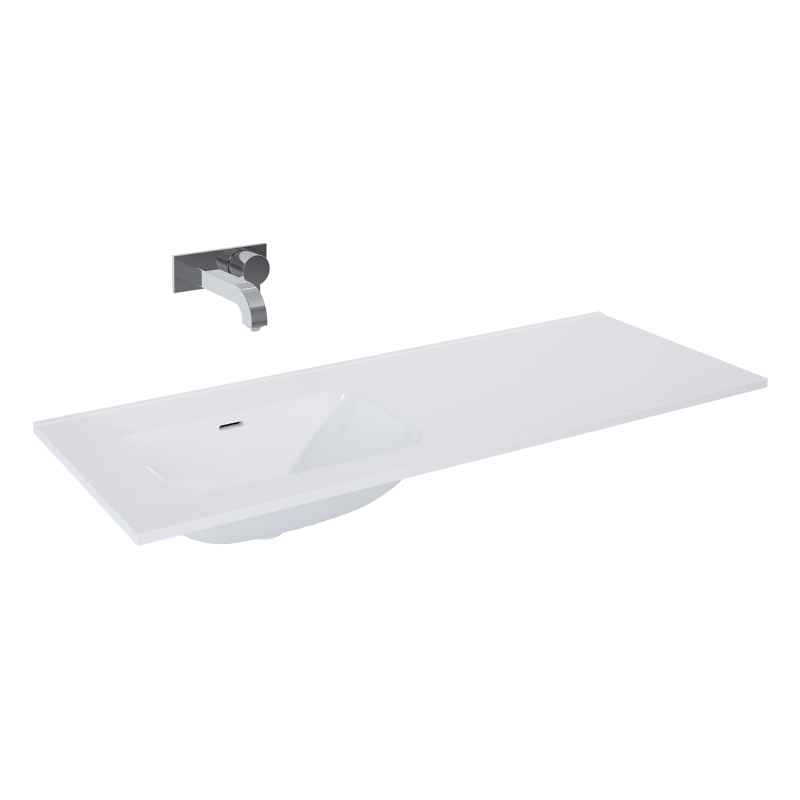 UMYWALKA SKAPPA 120 BEZ OTWORU LEWA (60+60), CERAMICZNA WHITE HG ELITA 146040 / RE041201068060