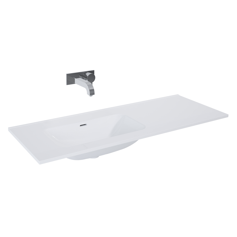 UMYWALKA SKAPPA 120 BEZ OTWORU LEWA (80+40), CERAMICZNA WHITE HG ELITA 146038 / RE041201168060