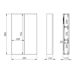 WISZĄCA FOR ALL 50 2D (12,6) ANTHRACITE HG ELITA 168307 / RE140500066610
