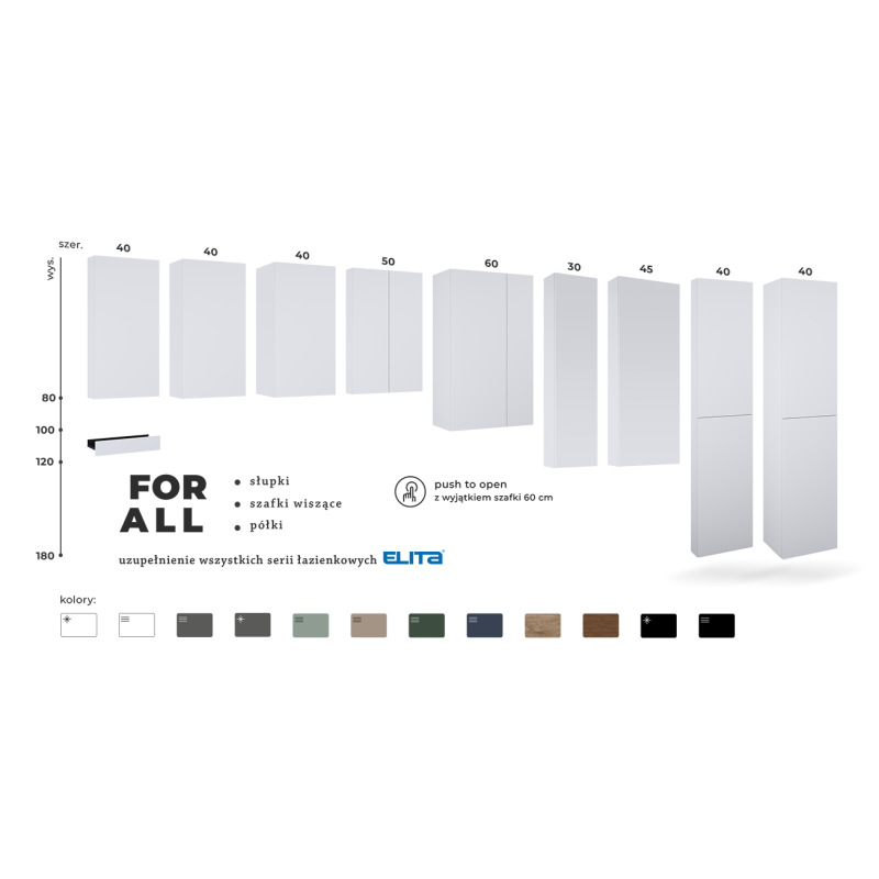 WISZĄCA FOR ALL 50 2D (12,6) WHITE MATT ELITA 168310 / RE140500065290