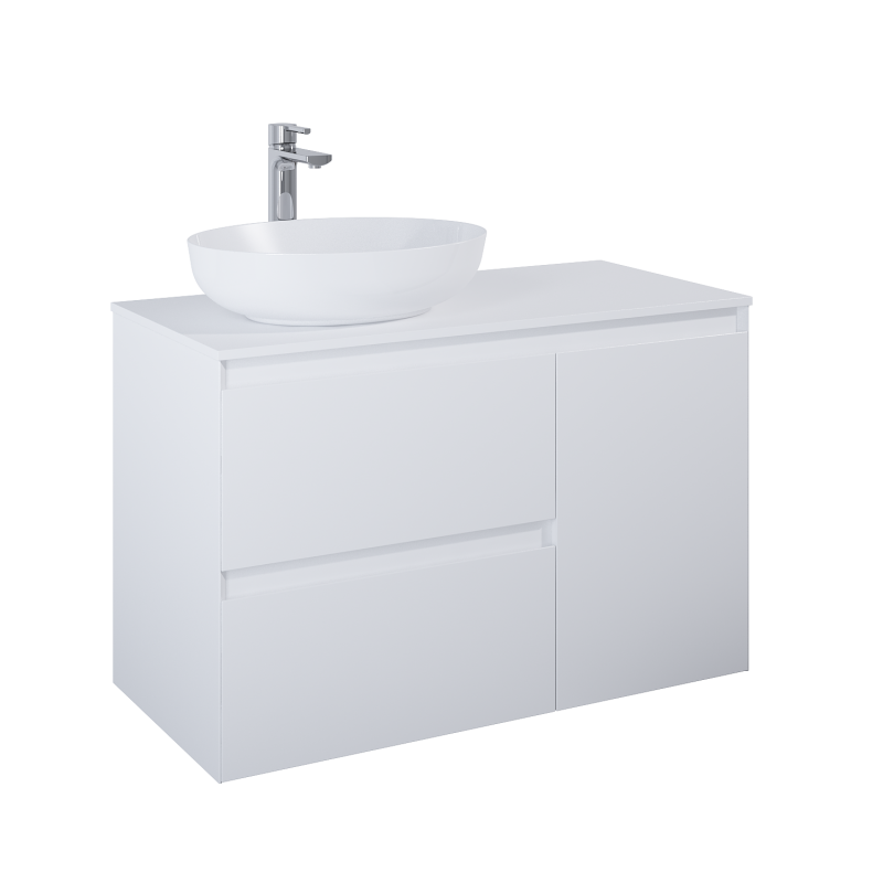 SZAFKA SPLIT 100 (60 2S L + KOSZ CARGO P) WHITE MATT ELITA 168148 / RE011006055290