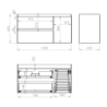 SZAFKA SPLIT 120 (80 2S L + KOSZ CARGO P) ANTHRACITE MATT ELITA 168166 / RE011206256010