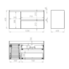 SZAFKA SPLIT 120 (80 2S P + KOSZ CARGO L) ANTHRACITE MATT ELITA 168170 / RE011205256010