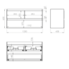 SZAFKA SPLIT 120 3S ANTHRACITE MATT ELITA 168182 / RE012007156010