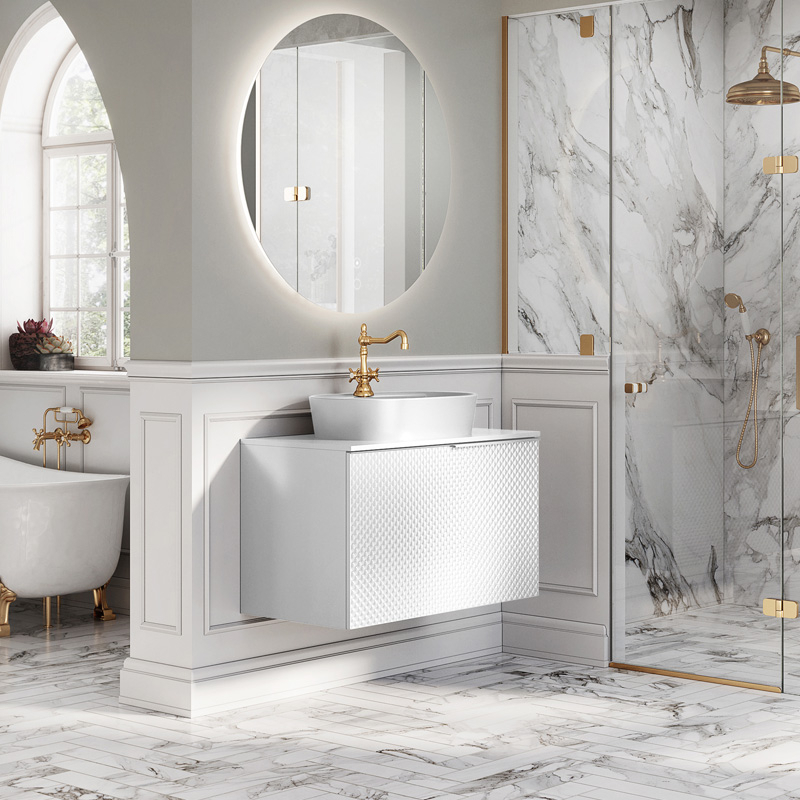 SZAFKA GLAM 90 1S + 1S WHITE MATT ELITA 168381 / RE010900165290