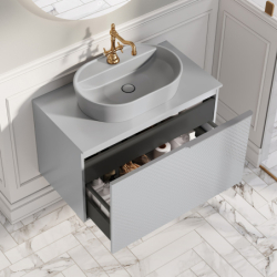 SZAFKA GLAM 90 1S + 1S STONE MATT ELITA 168384 / RE010900167040