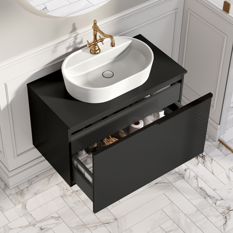 SZAFKA GLAM 90 1S + 1S BLACK MATT ELITA 168387 / RE010900167160