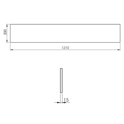 PANEL ŚCIENNY MARMUR 120/20/1,5 BLACK MATT ELITA 168265 / RE181200017160