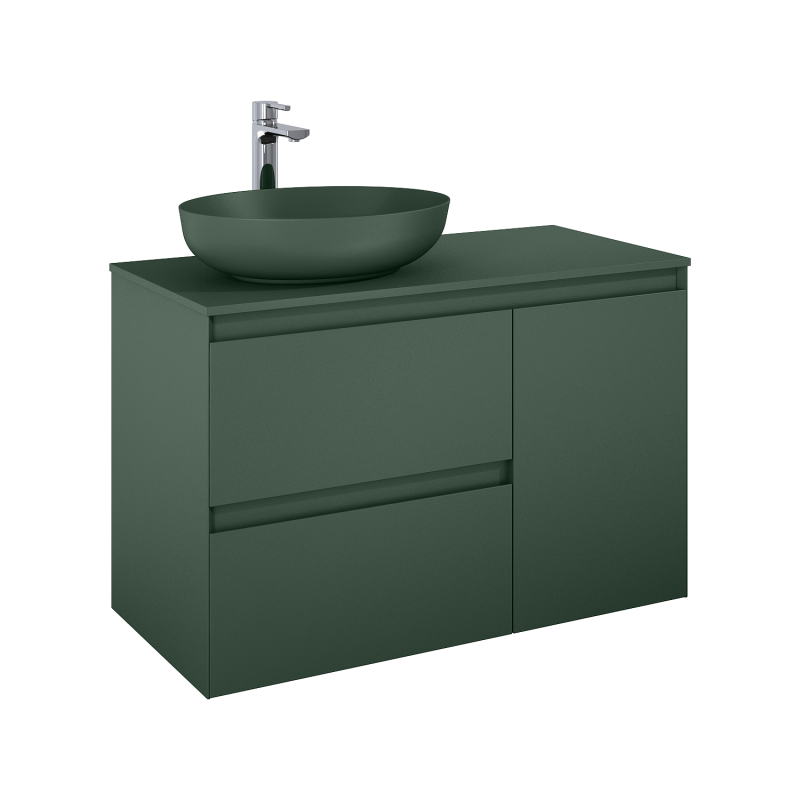 SZAFKA SPLIT 100 (60 2S L + KOSZ CARGO P) FOREST GREEN MATT ELITA 169003 / RE011006057010