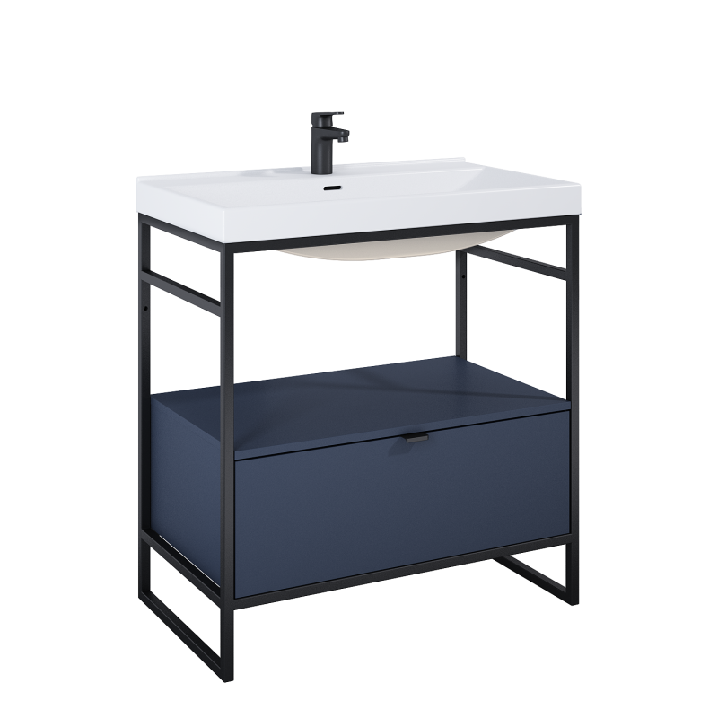 SZAFKA INDUS 80 1S NAVY BLUE MATT DO STELAŻA ELITA 168754 / RE010800077030