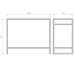 STELAŻ INDUS BLACK MATT DO SZAFKI 100 1S ELITA 168667 / RE151000077160