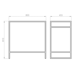 STELAŻ INDUS BLACK MATT DO SZAFKI 80 1S ELITA 168670 / RE150800077160