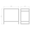 STELAŻ INDUS BLACK MATT DO SZAFKI 80 1S ELITA 168670 / RE150800077160