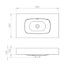UMYWALKA DIMPLE 80 ŚCIENNA, MARMUR ANTHRACITE MATT ELITA 168854 / RE040800026010
