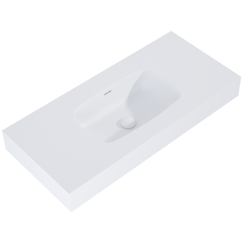 UMYWALKA DIMPLE 100 ŚCIENNA, MARMUR WHITE MATT ELITA 168860 / RE041000025290