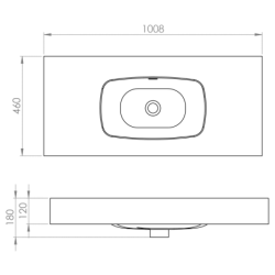 UMYWALKA DIMPLE 100 ŚCIENNA, MARMUR ANTHRACITE MATT ELITA 168862 / RE041000026010