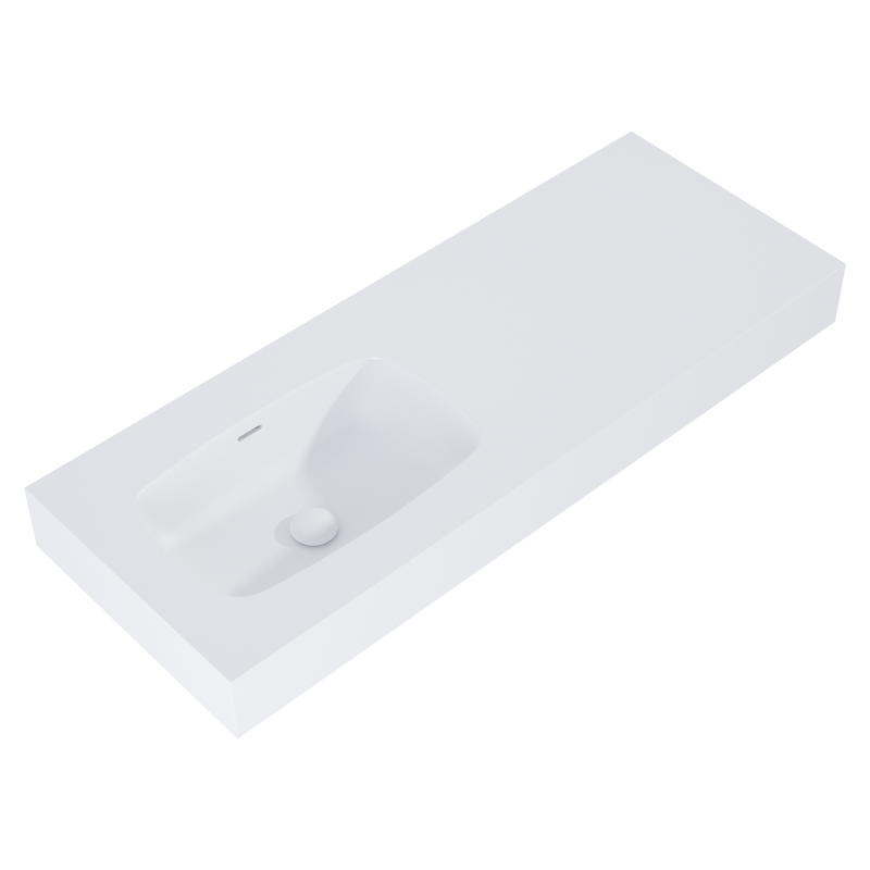 UMYWALKA DIMPLE 120 LEWA (60+60) ŚCIENNA, MARMUR WHITE MATT ELITA 168868 / RE041201025290