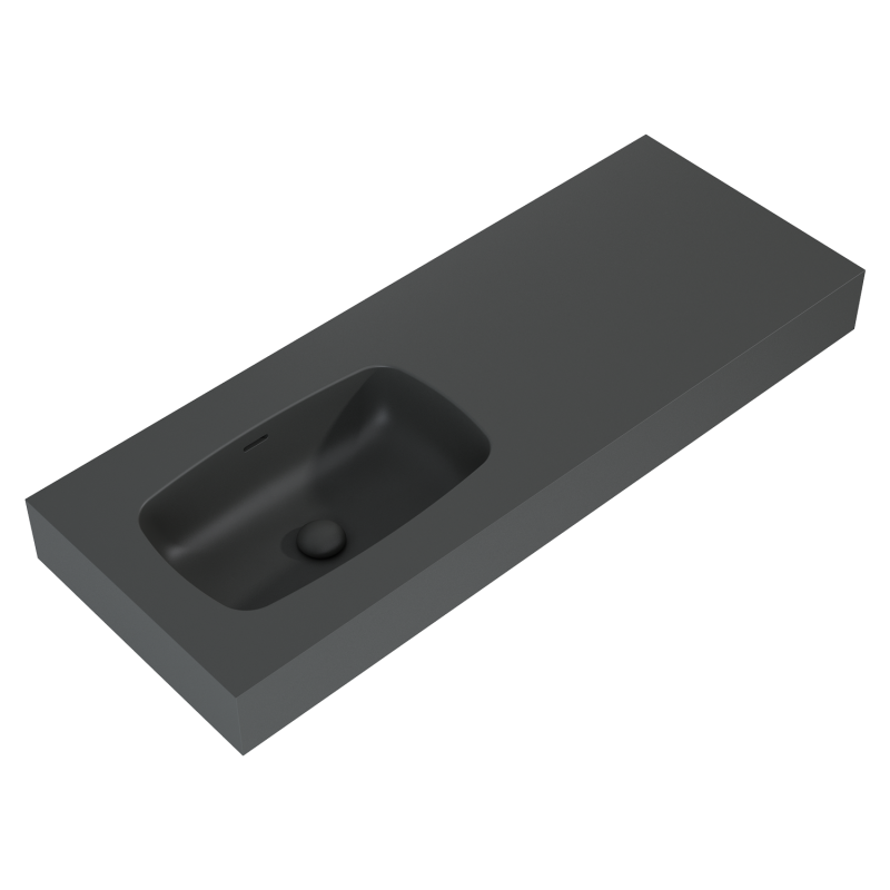 UMYWALKA DIMPLE 120 LEWA (60+60) ŚCIENNA, MARMUR ANTHRACITE MATT ELITA 168870 / RE041201026010