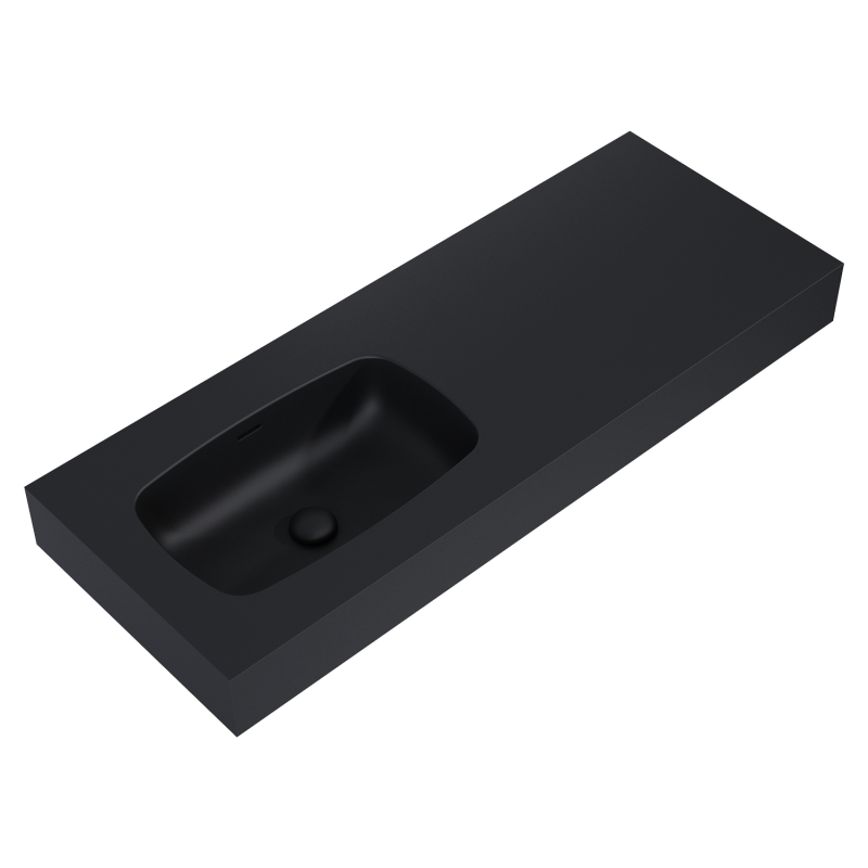 UMYWALKA DIMPLE 120 LEWA (60+60) ŚCIENNA, MARMUR BLACK MATT ELITA 168871 / RE041201027160
