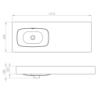 UMYWALKA DIMPLE 120 LEWA (60+60) ŚCIENNA, MARMUR BLACK MATT ELITA 168871 / RE041201027160