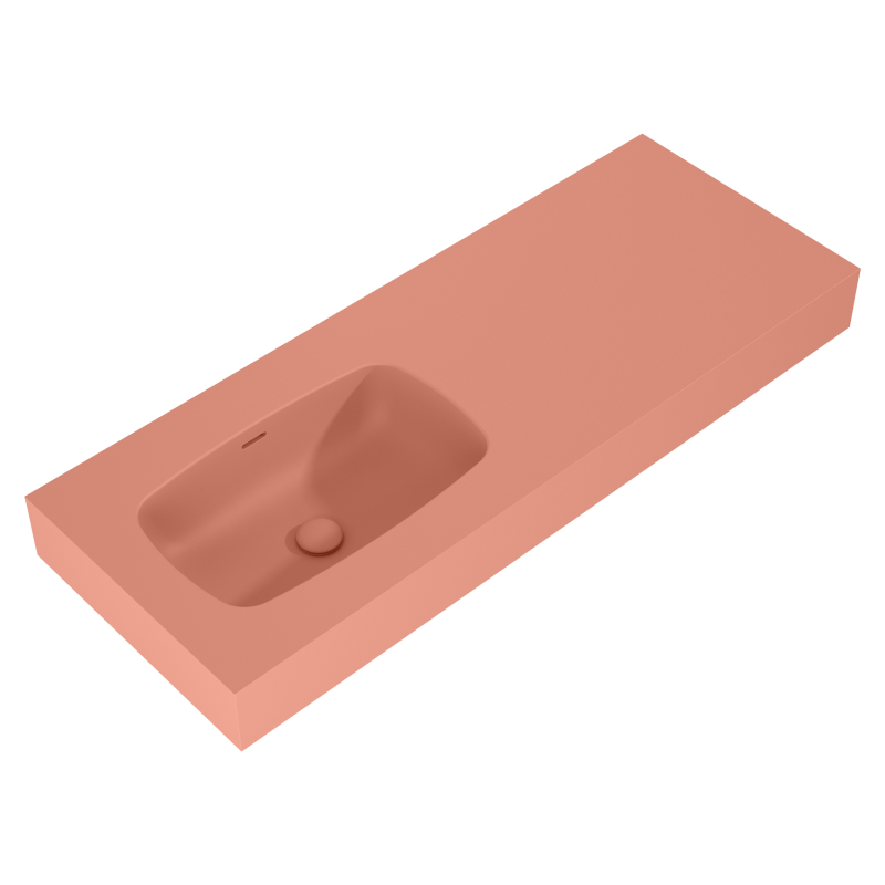UMYWALKA DIMPLE 120 LEWA (60+60) ŚCIENNA, MARMUR TERRA PINK MATT ELITA 168875 / RE041201026600