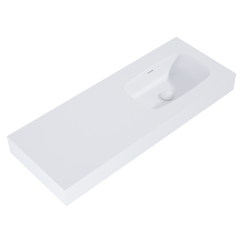 UMYWALKA DIMPLE 120 PRAWA (60+60) ŚCIENNA, MARMUR WHITE MATT ELITA 168876 / RE041202025290