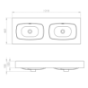 UMYWALKA DIMPLE 120 DUO ŚCIENNA, MARMUR FUME MATT ELITA 168891 / RE041200027020